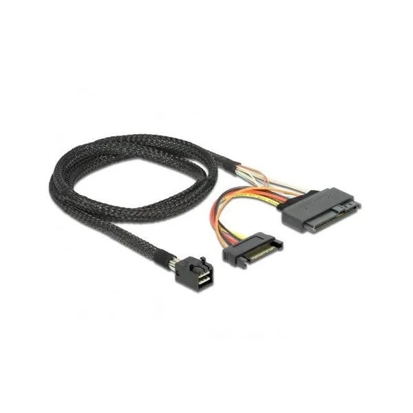 Delock - 84821 - Cable SFF-8643 plug to U.2 SFF-8639 socket + SATA power connector 75 cm