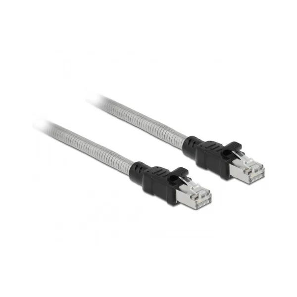Delock - 80111 - Patchkabel Cat.6a, U/FTP, 5m, silber/ vernickelt