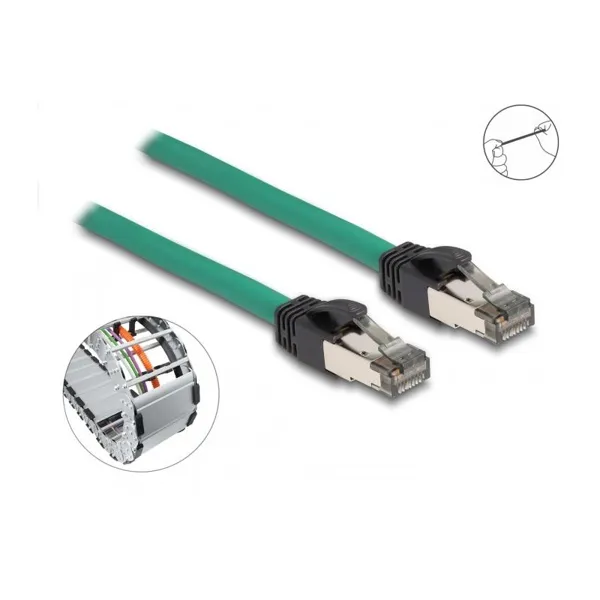 Delock - 80122 - Patchcable Cat.5e, SF/UTP, 3m, green
