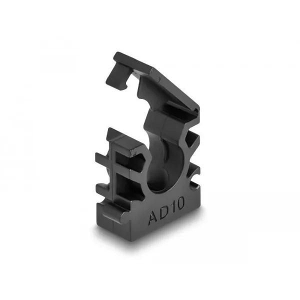 Delock - 60481 - Kabelschlauchhalter mit Verschlussclip 10 mm 8 Stück schwarz