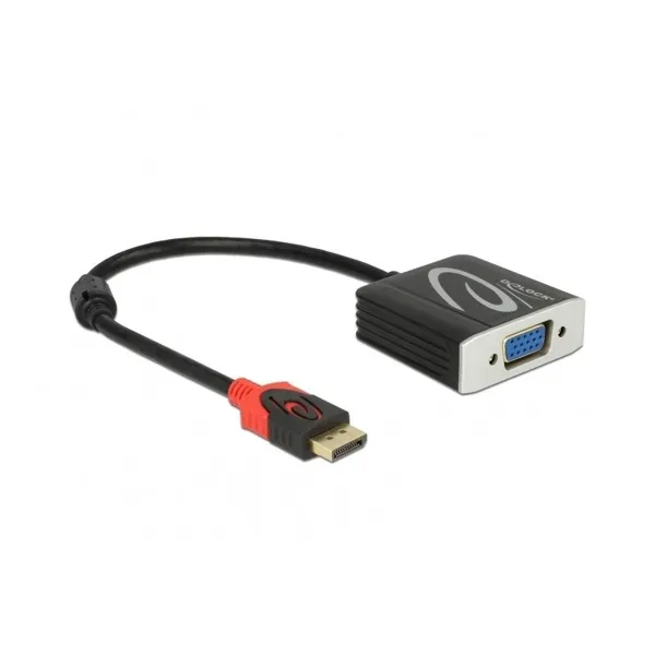 Delock - 62967 - Adapter DisplayPort 1.2 Stecker zu VGA Buchse schwarz