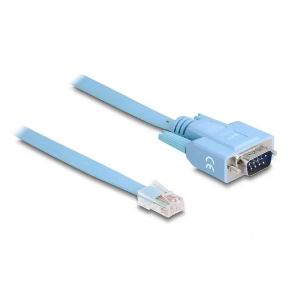 Delock - 63353 - Delock Adapter RS-232 DB9 Stecker zu 1 x Seriell RS-232 RJ45 Stecker 1 m
