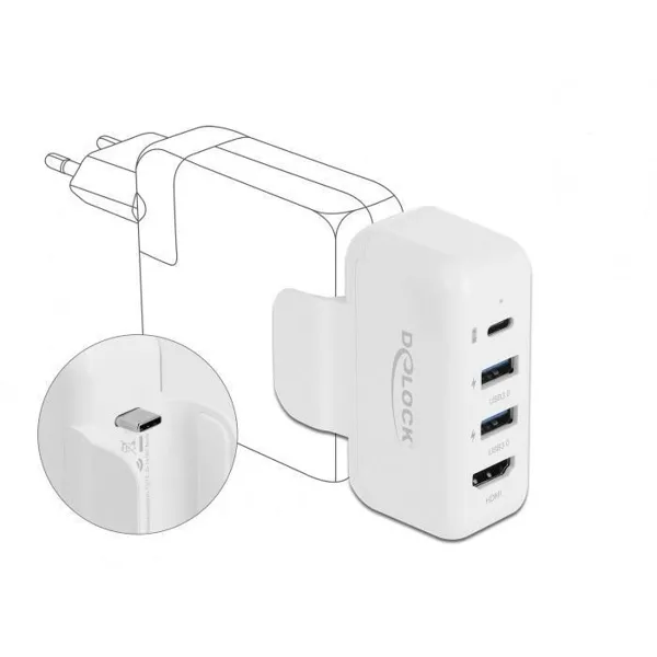 Delock - 64080 - Delock Adapter for Apple Power Supply with PD and HDMI 4K
