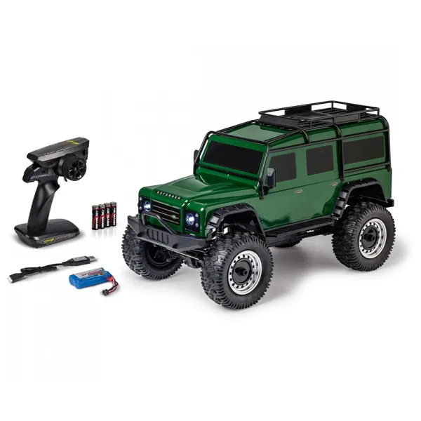 Carson - 500404236 - Model Kit,1:8 Land Rov.Defen.100% RTR British green