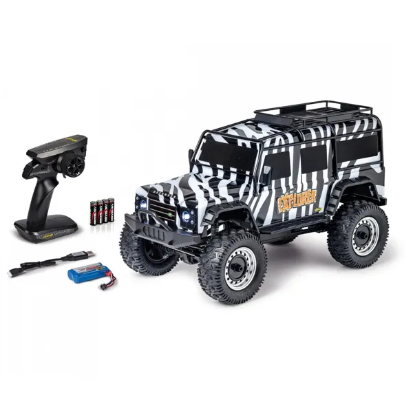 Carson - 500404239 - Model Kit,1:8 Land Rover Defender 100% RTR Safari
