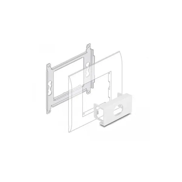 Delock - 81429 - Easy 45 Modulblende Loch-Ausschnitt M15 mit Verdrehschutz, 45 x 22,5 mm w