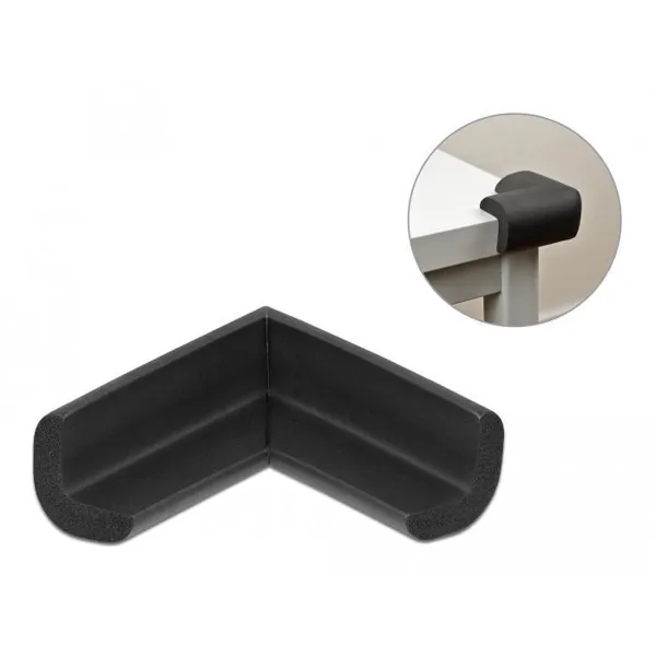 Delock - 18397 - Foam edge protector self-adhesive 56 x 56 x 22 mm black