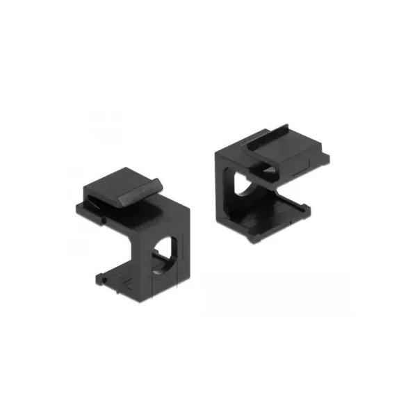 Delock - 86810 - Keystone cover black with 8.0 mm feed-through 4 pieces