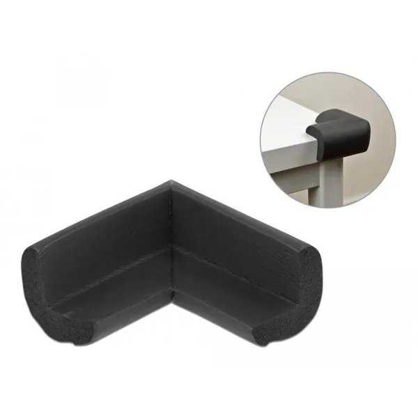 Delock - 18398 - Foam edge protector self-adhesive 70 x 67 x 35 mm black