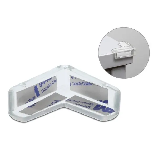 Delock - 18408 - Edge protection self-adhesive 40 x 40 x 13 mm transparent