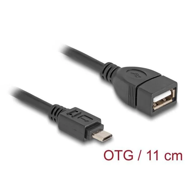 Delock - 83018 - USB 2.0 OTG cable type Micro-B plug to type A socket 11 cm