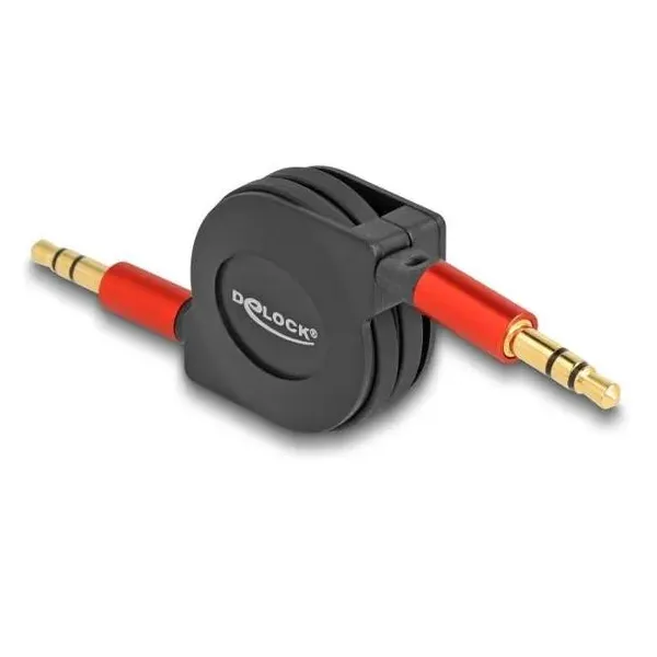 Delock - 85369 - Audio Aufrollkabel 3,5 mm 3 Pin Klinkenstecker zu Klinkenstecker 90 cm