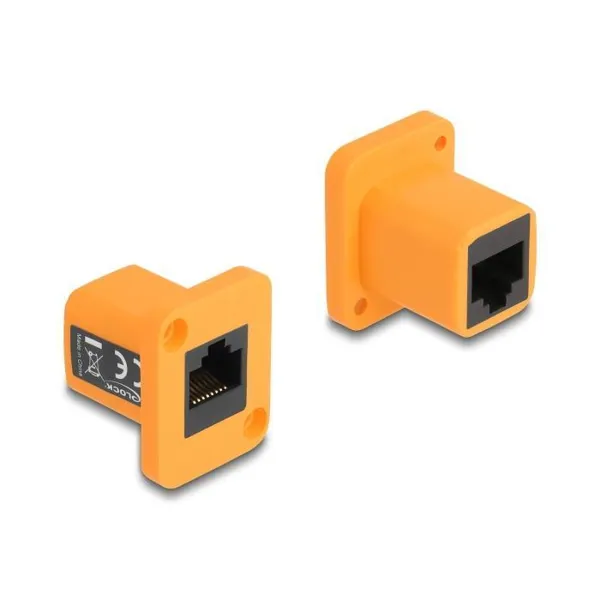 Delock - 87998 - D-type module RJ45 socket to socket orange