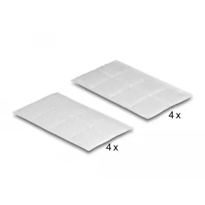 Delock - 19097 - Velcro dots, square, self-adhesive, 64 pieces white