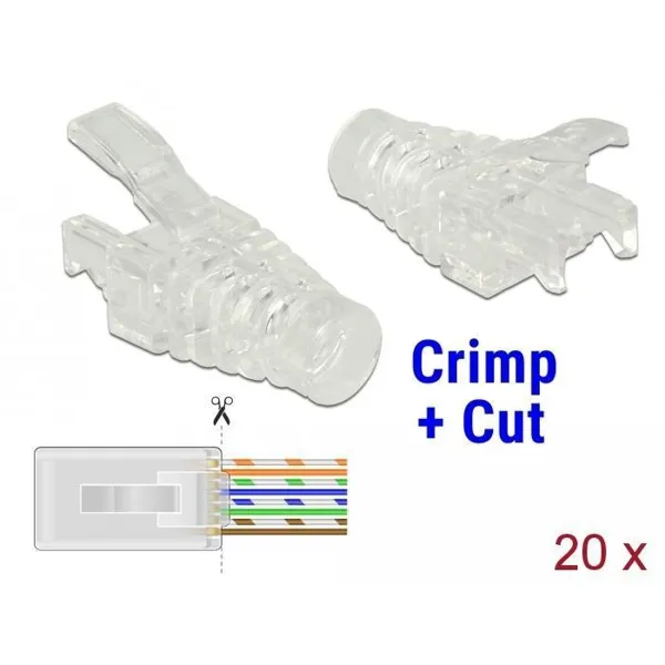 Delock - 86455 - Bend protection for RJ45 Crimp+Cut plugs 20 pieces