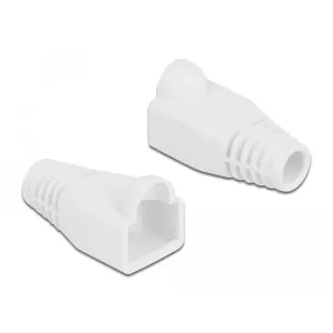 Delock - 86724 - Bend protection sleeve for RJ45 plug white 20 pieces