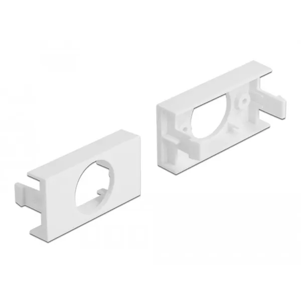 Delock - 81314 - Easy 45 Modulblende Loch-Ausschnitt 19,2 mm, 45 x 22,5 mm 10 Stück weiß