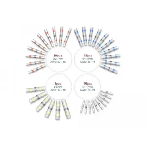 Delock - 20850 - Solder wire connectors waterproof set of 50 pieces 26 - 10 AWG coloured
