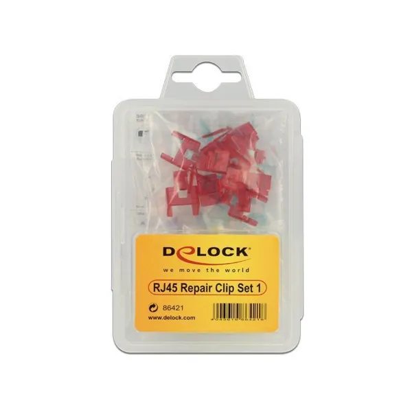 Delock - 86421 - RJ45 repair clip 40 pieces set 1 (red, blue, green, yellow)