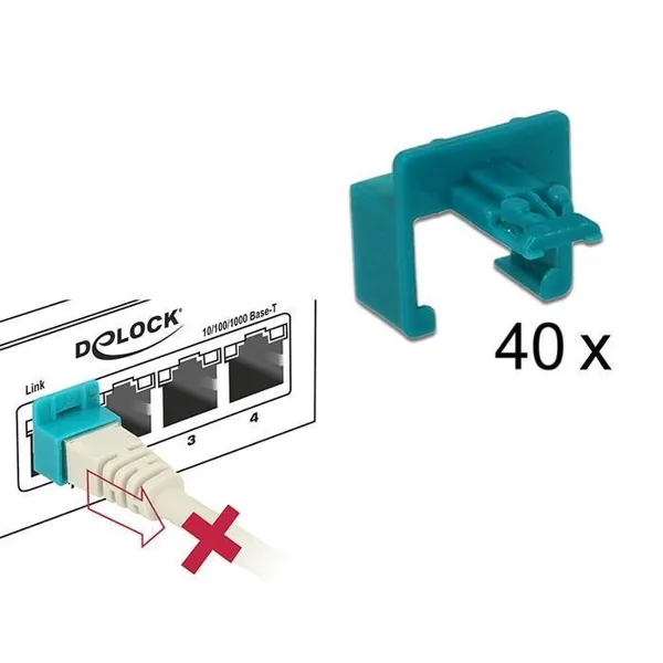 Delock - 86446 - RJ45 Secure Clip 40 pieces set