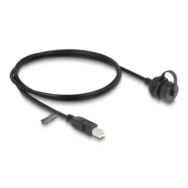 Delock - 88011 - Kabel USB 2.0 Typ-B Stecker zu USB 2.0 Typ-B Buchse zum Einbau mit Bajone
