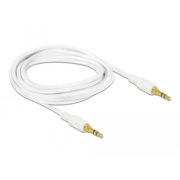 Delock - 85550 - Jack cable 3.5 mm 3 pin plug >plug 2 m white
