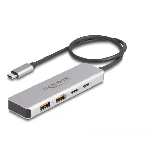 Delock - 64230 - USB 10 Gbps USB Type-C hub with 2 x USB Type-A and 2 x USB Type-C with 35