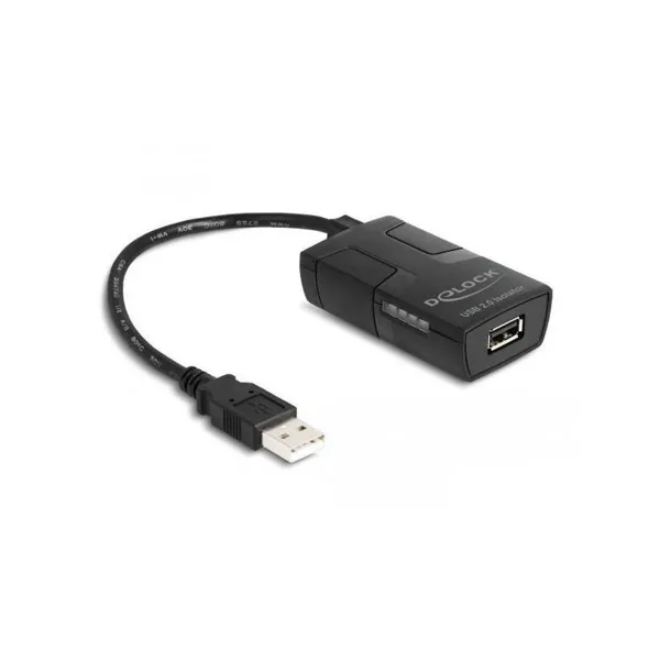 Delock - 64225 - Isolator USB 2.0 Typ-A Stecker zu Buchse mit 5 kV Isolation für Datenleitung