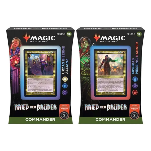 Wizards of the Coast - WOTCD03091000 - Magic the Gathering Krieg der Brüder Commander-Decks Display (4) deutsch