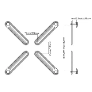 Maclean Brackets - MC-899 - Maclean Universal Adapter für 13-27" Bildschirme ohne VESA-Standard