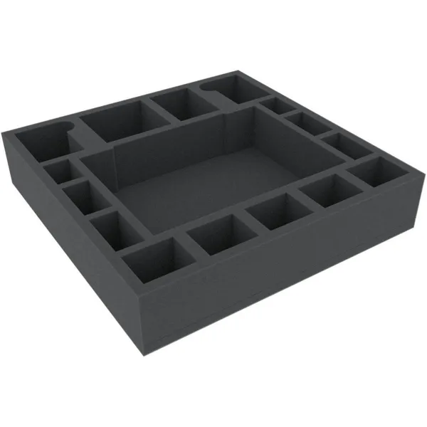 Feldherr - AGMEQN060BO - 295 mm x 295 mm x 60 mm Schaumstoffeinlage für Brettspiele - 16 Fächer