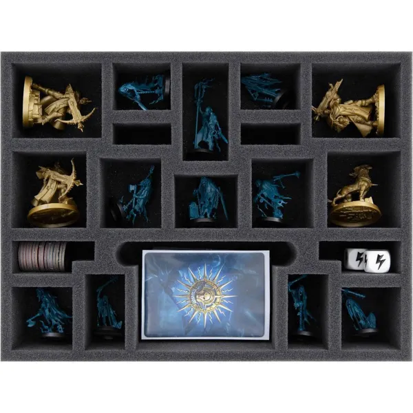 Feldherr - BJMEZC050BO - 293 mm x 219 mm x 50 mm foam insert for board games with 19 compartments