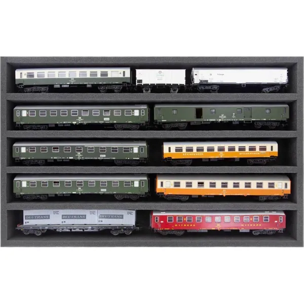 Feldherr - DS050A002 - Foam insert H0 scale - horizontal - 5 bars for model railway