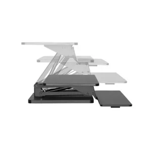 Maclean Brackets - MC-882 - Schreibtischständer, Gasfeder, für stehende und sitzende Arbeit, schwarz