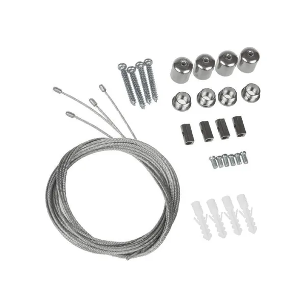 Maclean Brackets - MCE541 - LED panel cable set, suitable for 595 x 595 mm and 1195 x 295 mm panels, 1 m