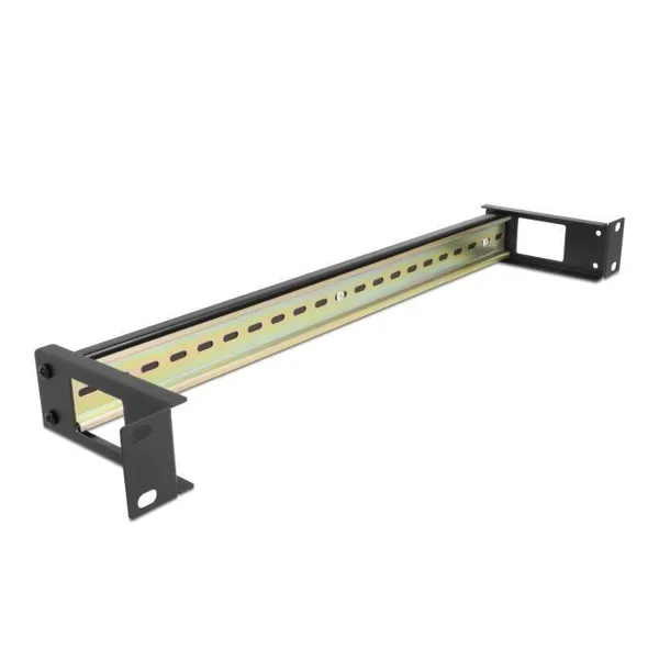 Delock - 67031 - 19 Hutschienenpanel mit seitlicher Kabeldurchführung 1 HE schwarz