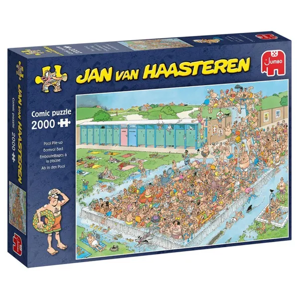 Jumbo Spiele GmbH - 20040 - Jan van Haasteren - Ab in den Pool - 2000 Teile