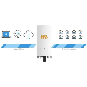 Mimosa Networks - 100-00037-01(A5C-EF) - Mimosa A5c, PTMP Access Point 802.11ac, 4x N socket, extended frequency