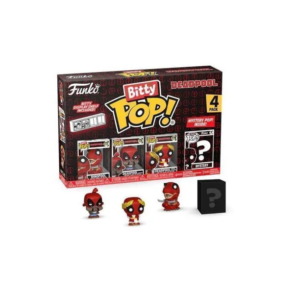 Funko - FK84961 - Deadpool Bitty POP! Vinyl Figuren 4er-Pack Dinopool 2,5 cm