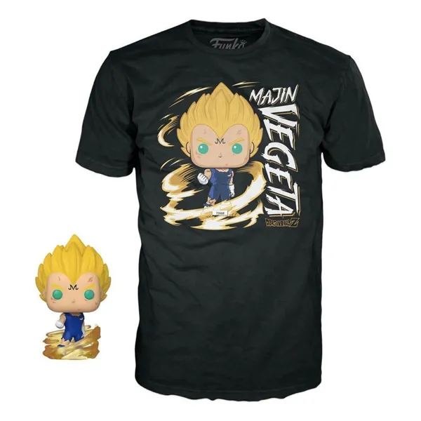 Funko - FK72667M - Dragonball Z POP! Tee Vinyl Figure T-Shirt Set Majin Vegeta (GW) Size M