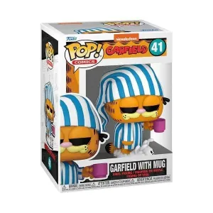 Funko - FK80162 - Garfield POP! Comics Vinyl Figur Garfield wMug 9 cm