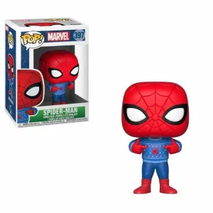 Funko - FK33983 - Marvel Comics POP! Marvel Holiday Vinyl Bobblehead Figure Spider-Man (Ugly Sweate
