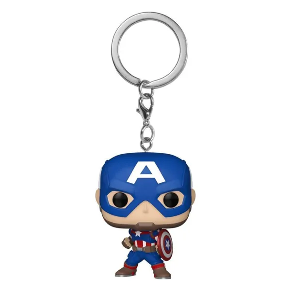 Funko - FK82492 - Marvel POP! Vinyl Schlüsselanhänger 4 cm New Classics - Captain America Display