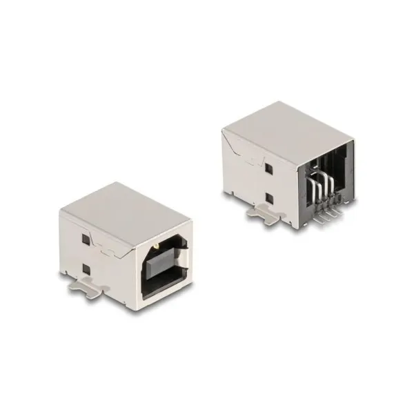 Delock - 66952 - USB 2.0 Typ-B Buchse 4 Pin SMD Steckverbinder zur Lötmontage 90 gewinkelt