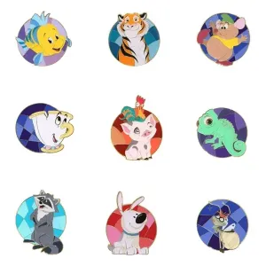 Funko - FKWDPN2799 - Disney by Loungefly Ansteck-Pins Blind Box Prinzessin Tier Fleck Glas Display (