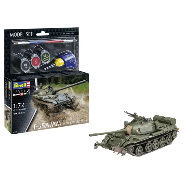 Revell - 63328 - Model Set T-55AAM with KMT-6