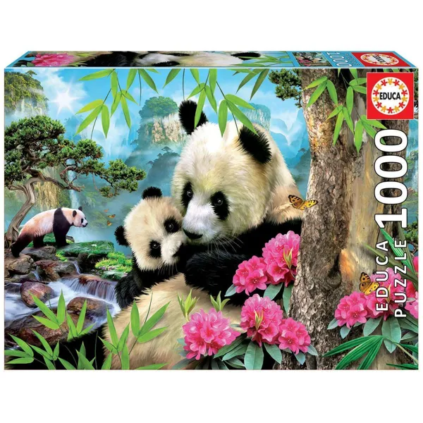 Educa - 179950 - Kuschelnde Pandas
