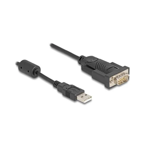 Delock - 64276 - Adapter USB 2.0 Typ-A zu 1 x Seriell RS-232 D-Sub 9 Pin Stecker mit Ferri