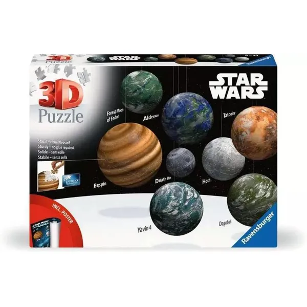 Ravensburger AG - 11577 - Puzzle ball assortment: celestial bodies from the Star Wars galaxy