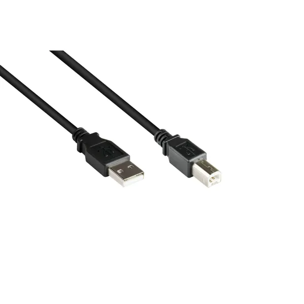 VARIA Group - SO-37034 - Anschlusskabel USB 2.0 Stecker A an Stecker B, schwarz, 0,5m
